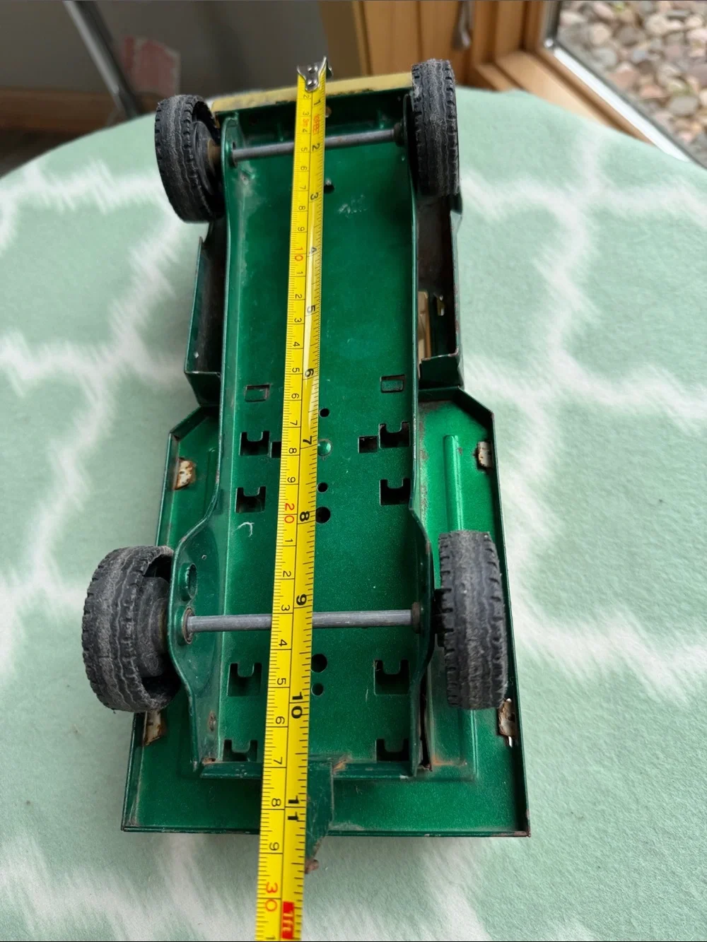 Vintage Nylint Farms Truck Green & White with Yellow Cab 12” long